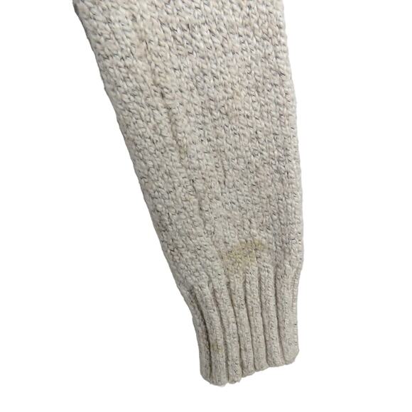 American Eagle Beige Turtleneck Sweater Medium Classic Knit Cozycore - Picture 4 of 6